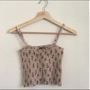 Brandy Melville Smocked Crop Top